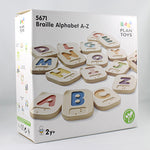 box that reads “Braille Alphabet A-Z”