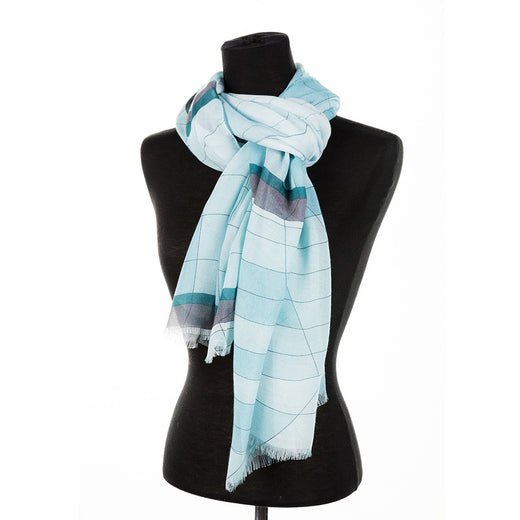 oblong scarf featuring a glass window design