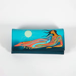 the front of a wallet featuring artwork by Indigenous artist Maxine Noel