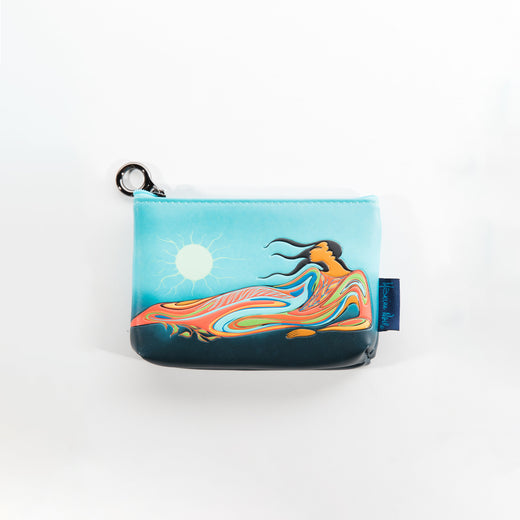 Coin purse featuring artwork by Indigenous artist Maxine Noel