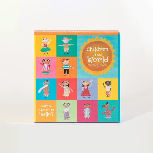 Cover of a game with the text “Children of the World Memory Game”