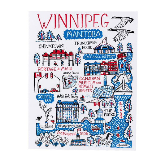 A stylized print representing Winnipeg.