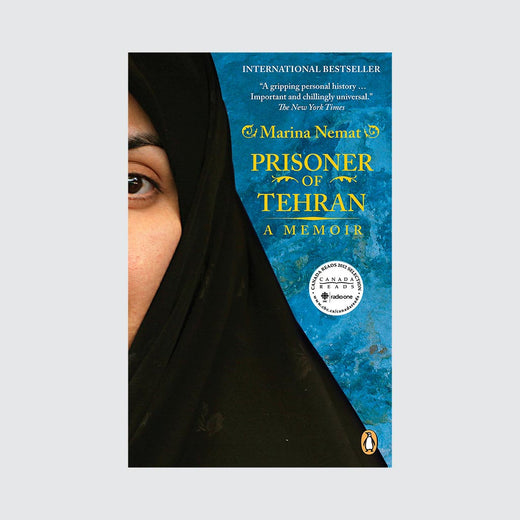 Book cover with the title and a photo of the partial face of a woman wearing a hijab.